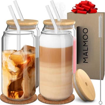 Malmoo Latte Macchiato Glazen - Set van 4 - Beker met rietje, Ophalen of Verzenden, Nieuw