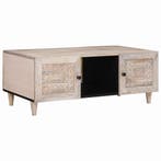 vidaXL Salontafel Beige 100 x 54 x 40 cm Bewerkt hout, Verzenden, Nieuw, 50 tot 100 cm, Minder dan 50 cm