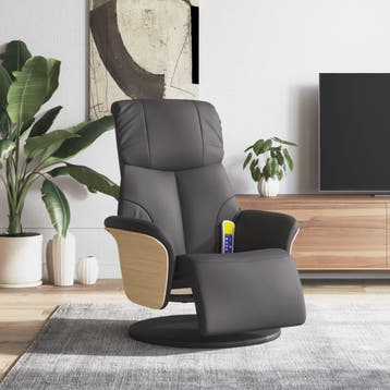 vidaXL Massagestoel verstelbaar met voetensteun kunstleer, Huis en Inrichting, Fauteuils, Verzenden, Nieuw