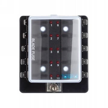 Zekering distributie 10 met led signalering / opbouw, Ophalen of Verzenden, Nieuw