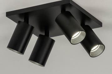 Rietveld Spots - Zwart - Metaal, Aluminium, Verzenden, Nieuw