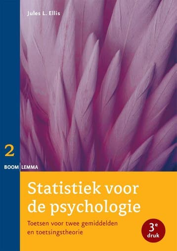 Statistiek voor de psychologie / Deel 2 toetsen voor twee, Boeken, Verzenden, Zo goed als nieuw, Jules L. Ellis