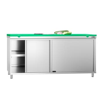 GGM Gastro | Gesloten RVS werktafel PREMIUM - 1800x700mm - |, Verzenden, Nieuw in verpakking, Meubilair
