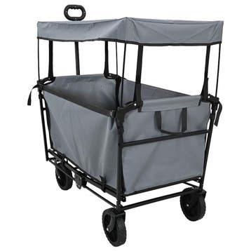 vidaXL Vouwbare Handtrolley Grijs 105 x 56,5 x 116 cm Oxford, Verzenden, Nieuw