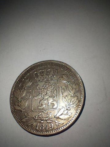 België. Leopold I. 5 Francs 1849 (Zonder minimumprijs)