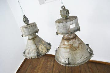 Mesko - Plafondlamp - Metaal - Twee Poolse industriële