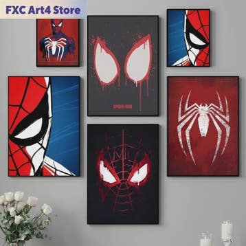 Frameloze Spiderman Poster - Marvel Kunst Print voor Woonkam