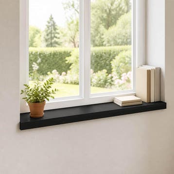 vidaXL Raamkozijnen 2 st Zwart 90 x 15 x 2 cm Massief, Verzenden, Nieuw