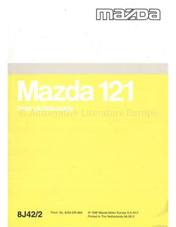 1991 MAZDA 121 INSTRUCTIEBOEKJE NEDERLANDS