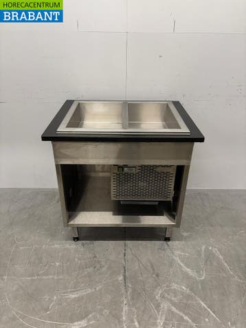 RVS Saladiere Koelbak 2 x 1/1 GN 86,5 cm 230V Horeca, Ophalen of Verzenden, Gebruikt