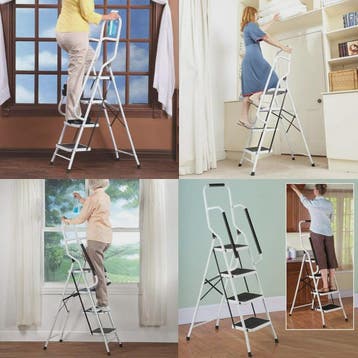 Veilige Opvouwbare Trapkruk 2-4 Treden - Draagbaar, Antislip, Doe-het-zelf en Verbouw, Verzenden, Nieuw