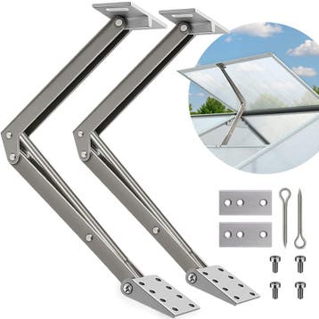 Automatische Raamopener Set van 2 Zilver 7,5 kg hefvermogen, Verzenden, Nieuw