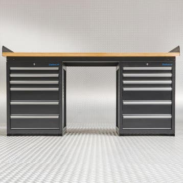 Datona Werkbank PRO - eiken werkblad - 12 lades - 200 cm -, Ophalen of Verzenden, Nieuw