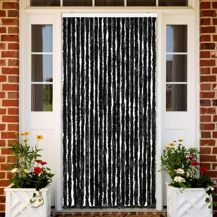 vidaXL Vliegengordijn 90x200 cm chenille antraciet, Huis en Inrichting, Stoffering | Gordijnen en Lamellen, Nieuw, Verzenden