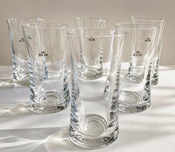 Marcel Wanders - Drinkglas - Glas - Set van zes glazen - KLM