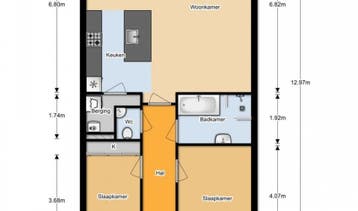 Te Huur 3 Kamer Appartement Rosmolenplein In Tilburg, Tilburg, Noord-Brabant, Direct bij eigenaar, Appartement