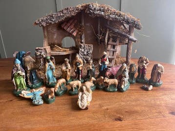 Kerststal - Gips, Hout