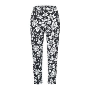 MAC • Chino turn up broek bloem • 36, Kleding | Dames, Verzenden, Zwart, MAC, Nieuw