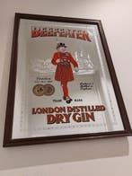 Kist - Hout - spiegel BEEFEATER gin, Antiek en Kunst, Antiek | Wandborden en Tegels