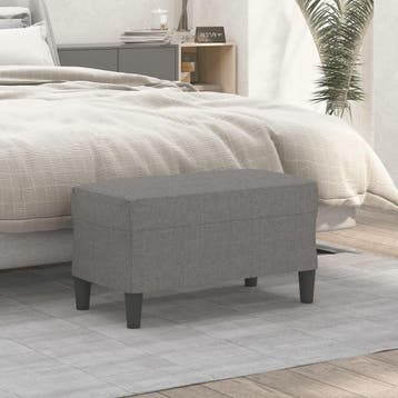 vidaXL Bankje 70x35x41 cm stof donkergrijs, Verzenden, Nieuw, Stof, Minder dan 150 cm