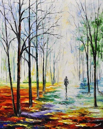 Olga Nowak (1956) - An autumn walk