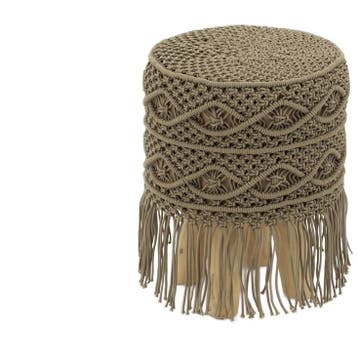 Flamant Tuinpoef Hadlee, Model 2 - Tuinstoel - Nieuw in, Tuin en Terras, Tuinstoelen, Ophalen of Verzenden, Nieuw, Teakhout
