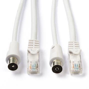 Netwerk en coax kabel | Nedis | Met Connectoren | 1.5 m, Verzenden, Nieuw