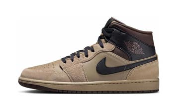 Jordan 1 Mid Khaki Baroque Brown, Nieuw