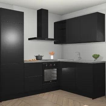 Zwarte keuken Calcutta 133696, Verzenden, Nieuw