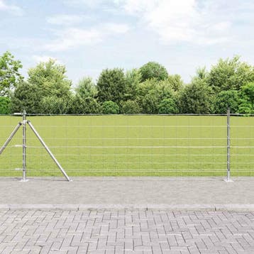 vidaXL Gelast Draadhek met Betonnen Basis 25 x 0,8 m, Verzenden, Nieuw, IJzer