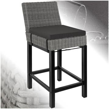 Wicker barkruk Latina - grijs, Tuin en Terras, Tuinsets en Loungesets, Verzenden, Nieuw