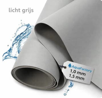 PVC Vijverfolie Lichtgrijs – Diverse Diktes, Verzenden, Nieuw