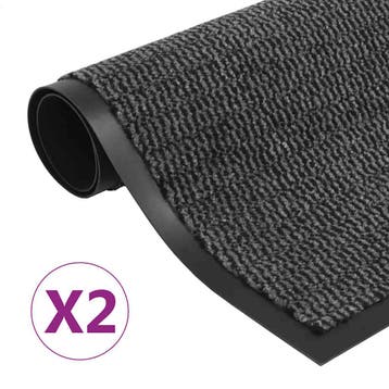 vidaXL Droogloopmatten 2 st rechthoekig getuft 80x120 cm, Verzenden, Nieuw