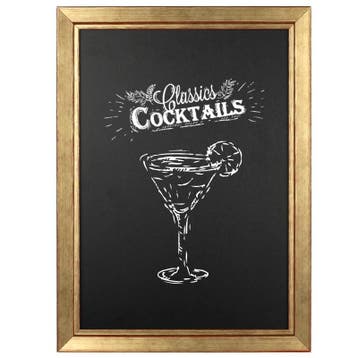 Krijtbord Tropez Goud 60x80cm, Nieuw