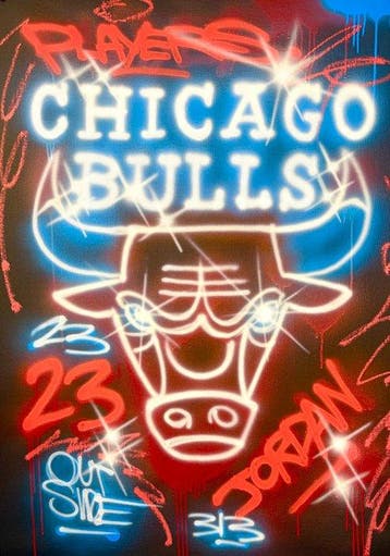 Outside313 - Chicago bulls - 23 Jordan - Neon black edition