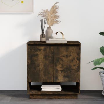 vidaXL Dressoir 70x41x75 cm bewerkt hout gerookt, Huis en Inrichting, Kasten | Dressoirs, Verzenden, Nieuw, 50 tot 100 cm, 25 tot 50 cm