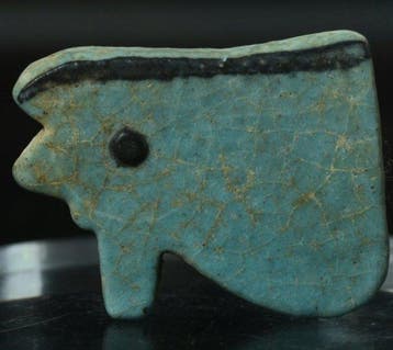 Oud-Egyptisch Faience Wedjat Oog van Horus amulet - 28 mm
