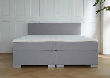 ACTIE! Boxspring Andorra 180 200 Grijs, Verzenden, 180 cm, 200 cm, Nieuw