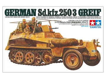 TAMIYA 35113 WWII GERMAN Sd.Kfz.250/3 GREIF w.3 x Fig. e..., Hobby en Vrije tijd, Modelbouw | Auto's en Voertuigen, Nieuw