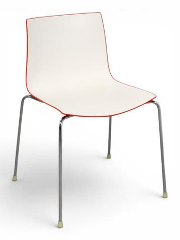 Arper Catifa 46 vergaderstoel, wit/rood, Ophalen of Verzenden, Gebruikt, Wit