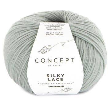 Katia Concept Silky Lace - 187 pastelgroen - Merino/Zijde, Hobby en Vrije tijd, Breien en Haken, Ophalen of Verzenden, Nieuw