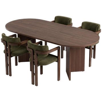 Evila Eettafel - Bruin/Houtkleurig - Nieuw/Ongebruikt -, Huis en Inrichting, 100 tot 150 cm, 150 tot 200 cm, Nieuw, Scandinavisch