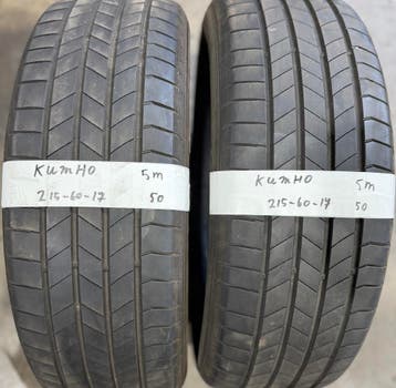 2x215-60-17 Kumho Zomer 2x5m €55 Per Band 215 60 17, Auto-onderdelen, Banden en Velgen, Ophalen, 17 inch, Band(en), Personenwagen