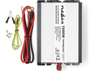 Nedis Omvormer 1000W - Spanningsomvormer 24V naar 230V - 2x, Verzenden, Zo goed als nieuw