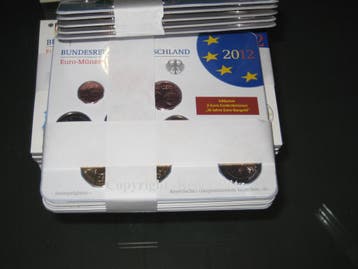 5 x 5,88 Euro Brd Kursmuntset A D F G J 2012 in stempelglanz, Postzegels en Munten, Verzenden