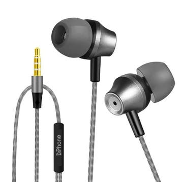 DrPhone M12 Metalen Bedrade 3.5mm Aux 45 graden In-Ear Oordo, Verzenden, Nieuw