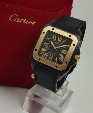 Cartier - Santos 100 Large Rose Gold - W2020009 - Heren -, Nieuw