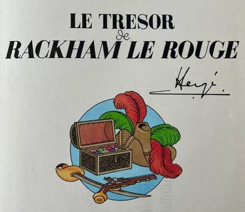 Tintin T12 - Le trésor de Rackham le Rouge (B40) - Signé, Nieuw