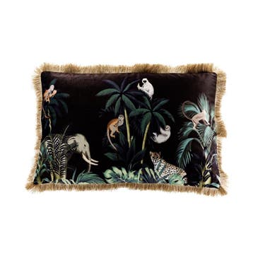 kussen fluweel jungle olifant gouden franjes 40x60cm*, Verzenden, Nieuw