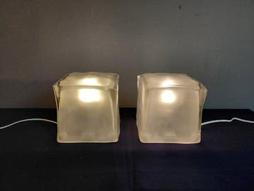 IKEA - Henrik Leander - Lamp (2) - Glas - Iviken Ice Cube